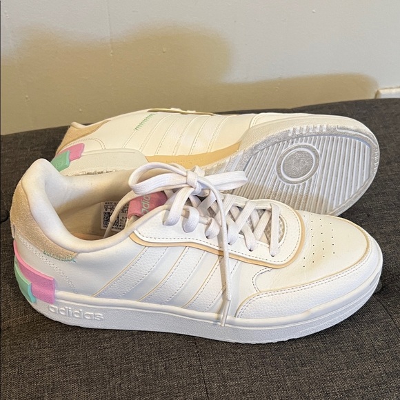 adidas Shoes - Adidas White Sneakers with Colorful Details